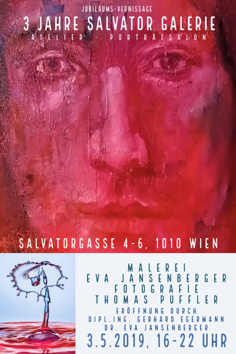 Flyer zur Ausstellung in der Salvator Galerie 2019-2020